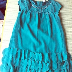 Girls teal party dress